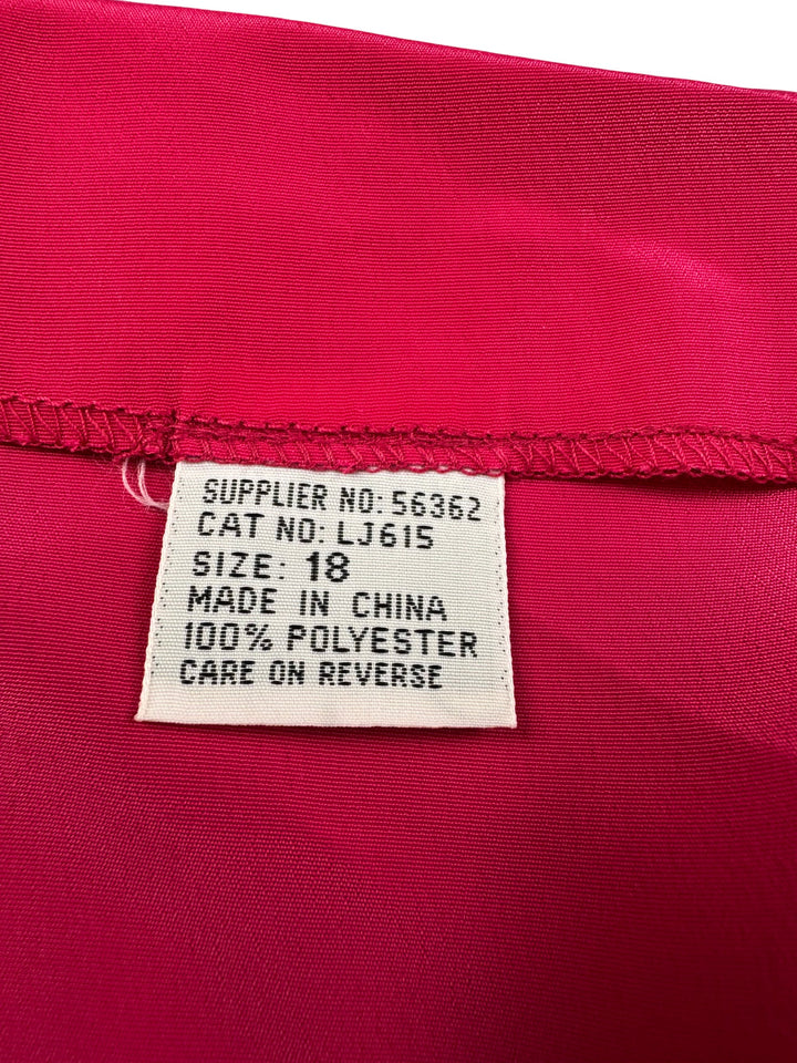 Pink Pleated Long Sleeve Blouse - L - Think Vintage Online Ltd