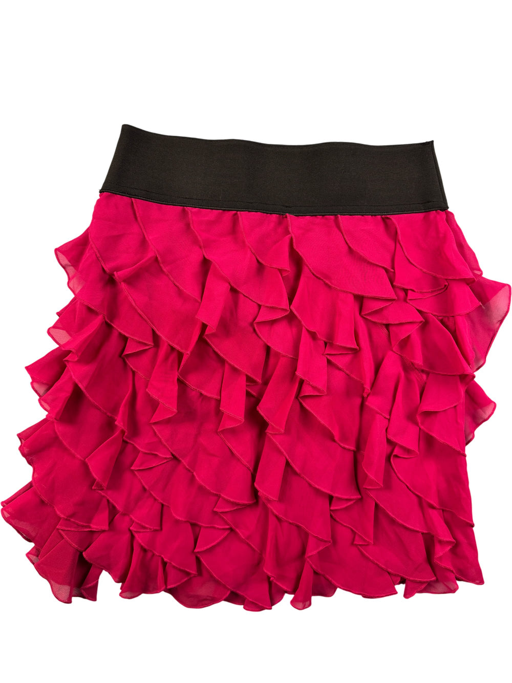 Pink Ruffle Skirt - S - Think Vintage
