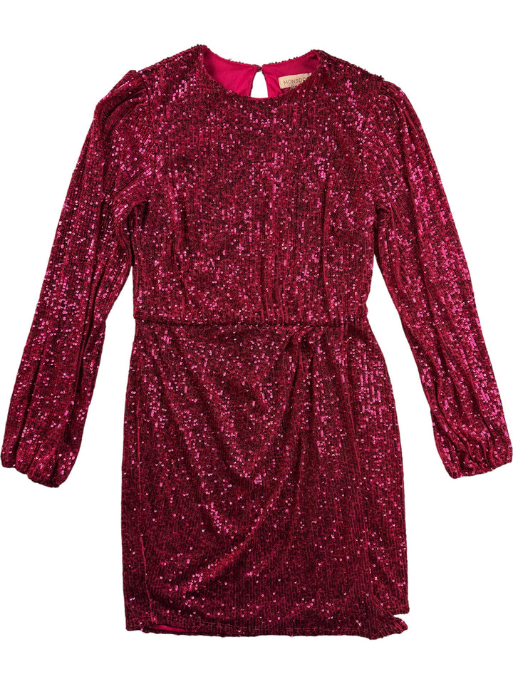 Pink Sequin Dress - S - Think Vintage