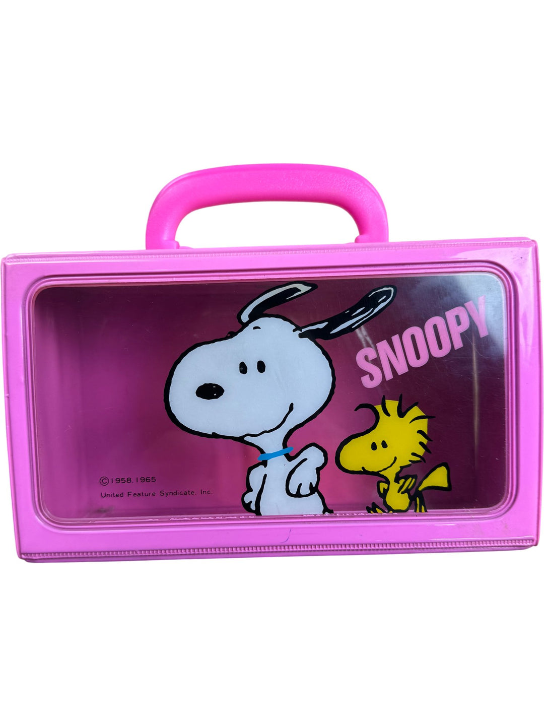 Pink Snoopy Lunch Box - Think Vintage ltd