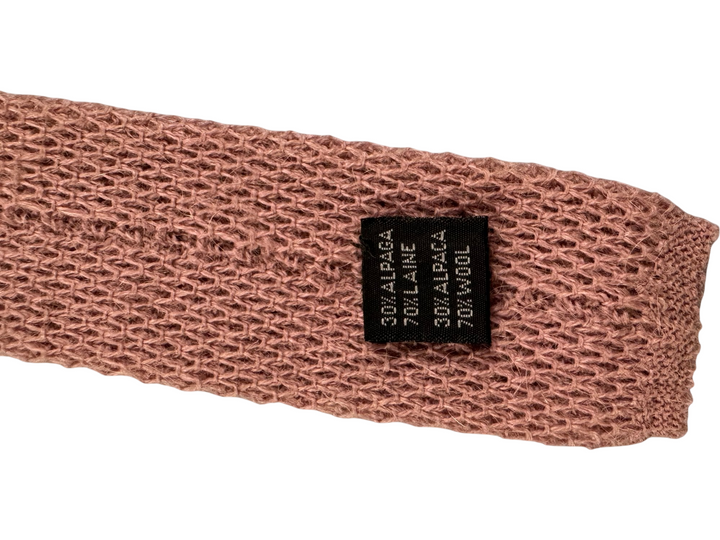 Pink YSL Textured Knit Necktie - Think Vintage