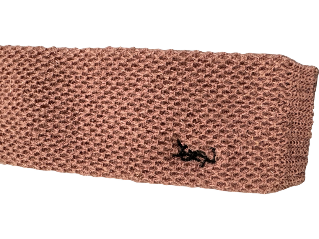 Pink YSL Textured Knit Necktie - Think Vintage