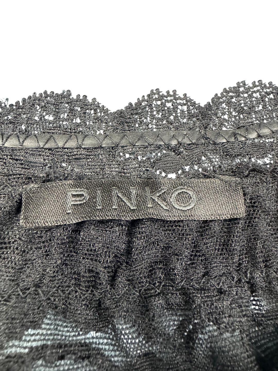 Pinko Black Lace Dress - S - Think Vintage ltd