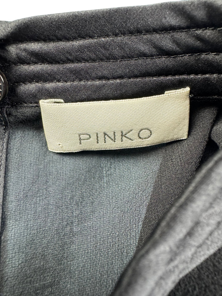Pinko Black Silk Blouse - M - Think Vintage ltd
