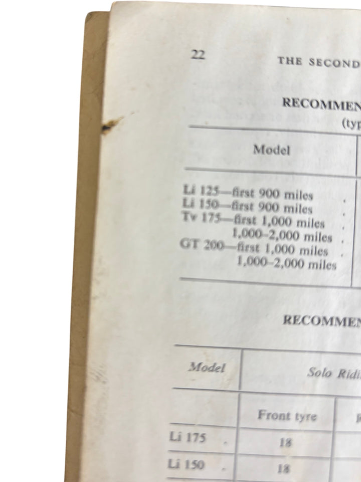 Pitman Motor Cyclists' Library Second Book of Lambretta LI TV GT 200 Models - Think Vintage Online Ltd