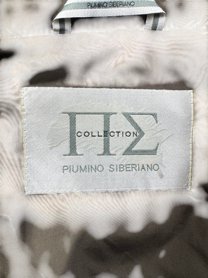 Piumino Siberiano Brown Puffer Vest - M - Think Vintage ltd