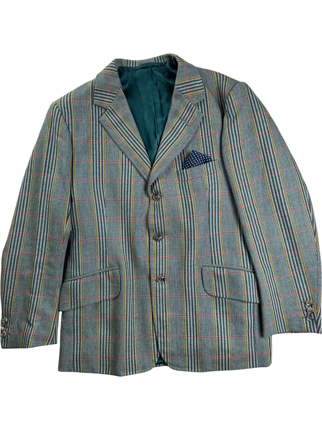 Plaid Checkered Blazer - M - Think Vintage ltd