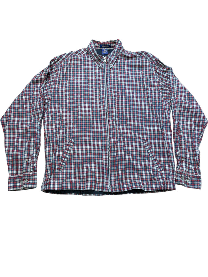 Plaid Lightweight Zip-Up Jacket - XL