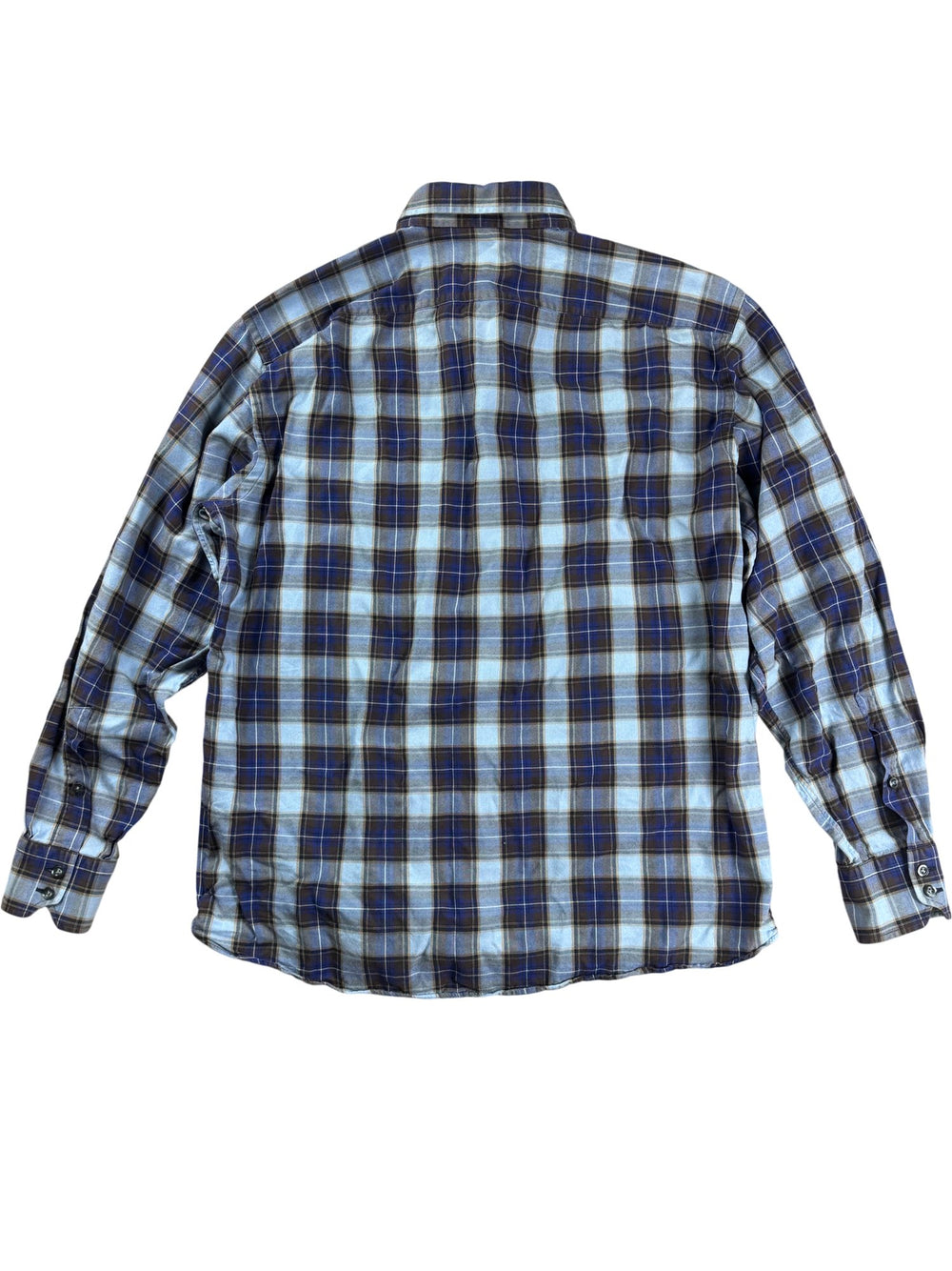 Plaid Long-Sleeved Shirt - L - Think Vintage ltd