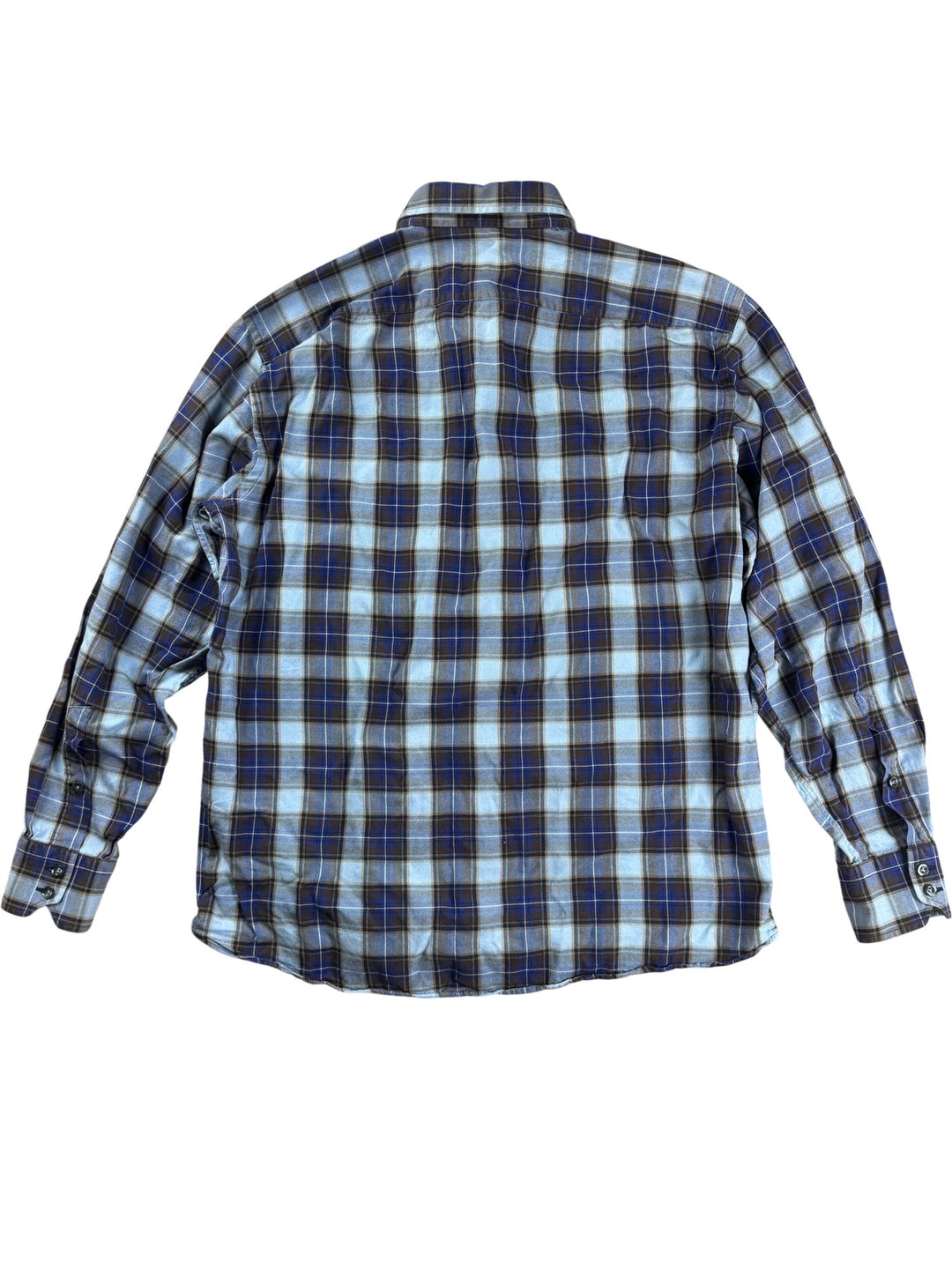 Plaid Long-Sleeved Shirt - L - Think Vintage ltd