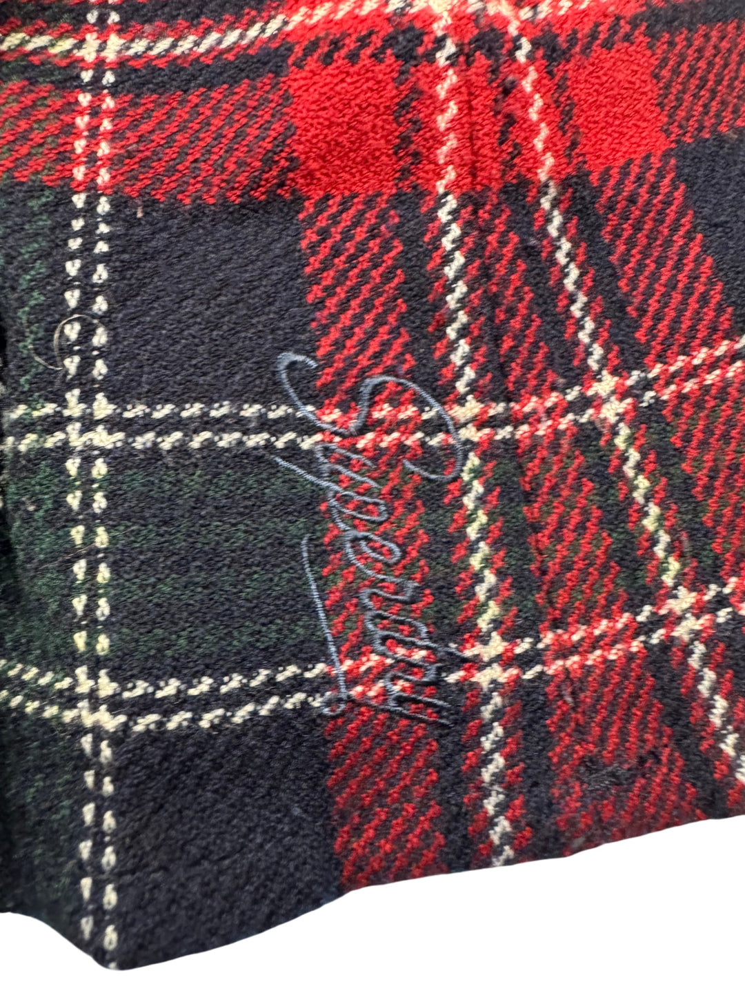 Plaid Pleated Skirt - M - Think Vintage