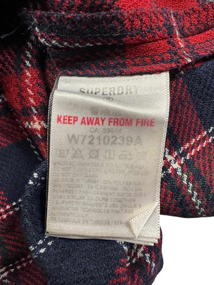 Plaid Pleated Skirt - M - Think Vintage ltd