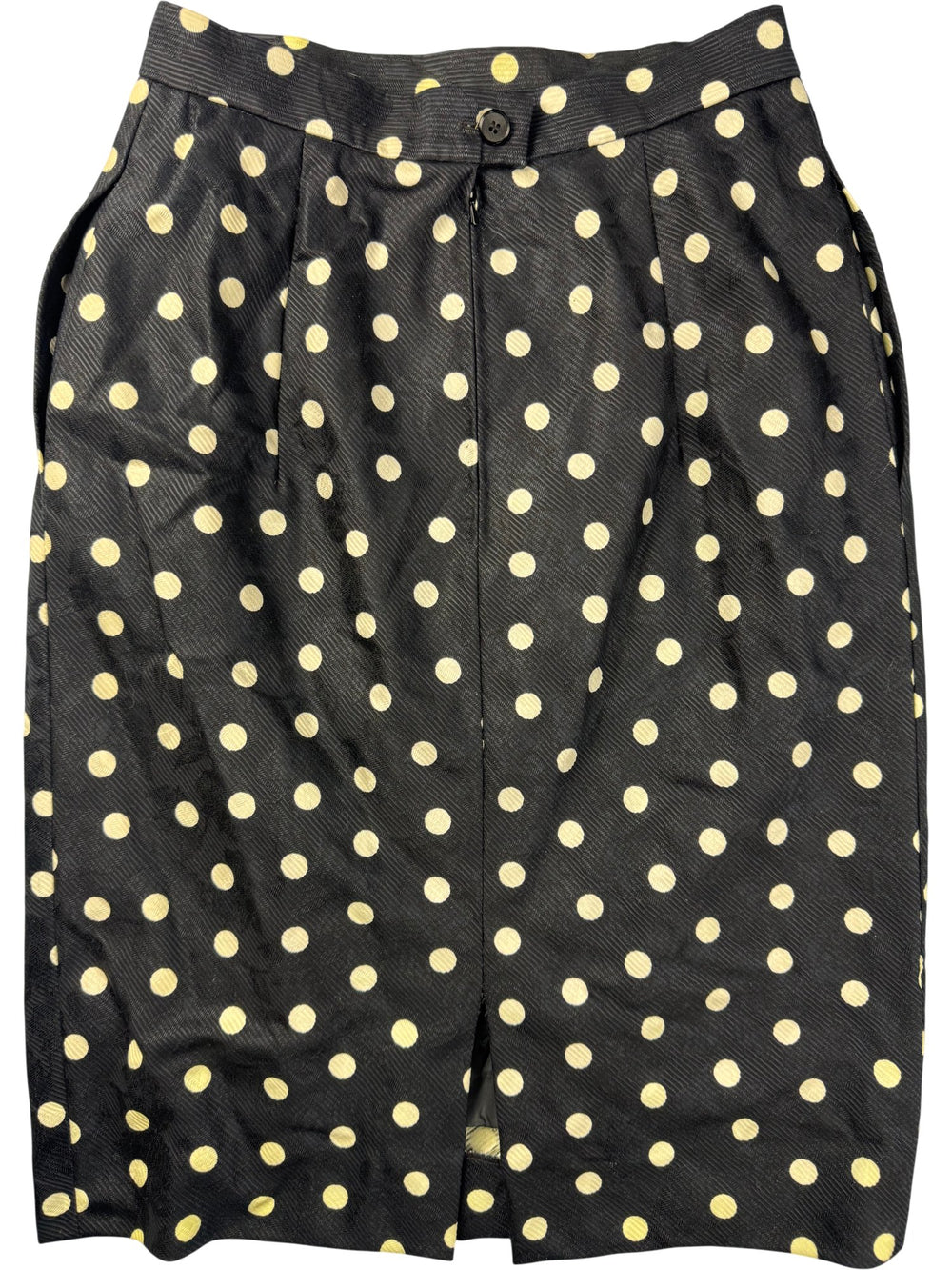 Polka Dot High-Waisted Skirt - W26 - Think Vintage ltd