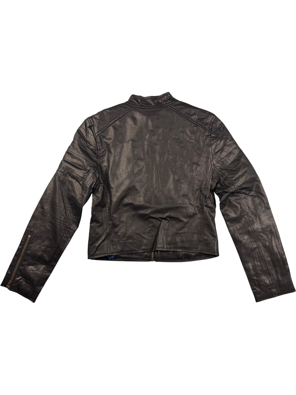 Polo Ralph Lauren Brown Leather Jacket - S - Think Vintage ltd