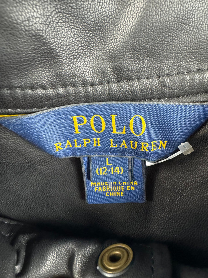 Polo Ralph Lauren Brown Leather Jacket - S - Think Vintage ltd