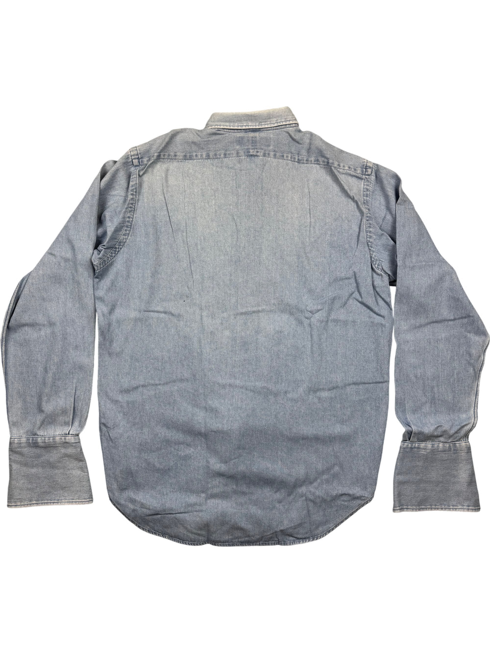 Polo Ralph Lauren Estate Blue Denim Shirt - L - Think Vintage Online Ltd