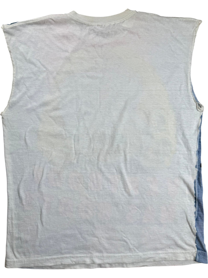 Pop Art Graphic Sleeveless Shirt - M