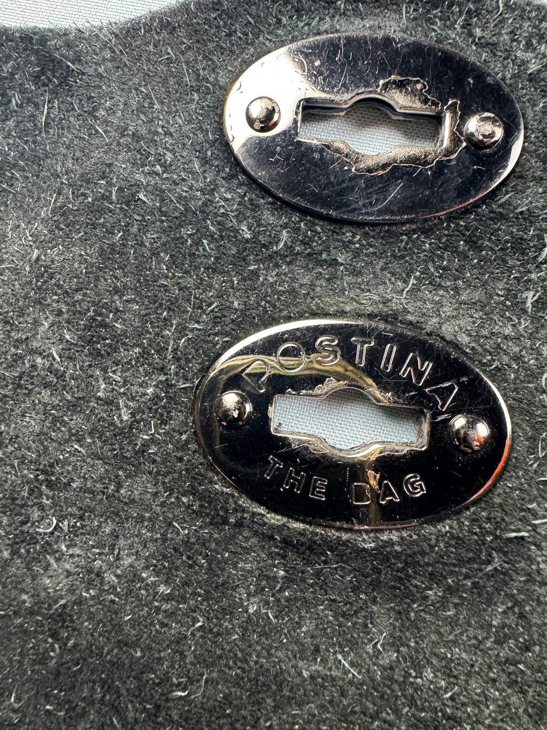 Postina Black Leather Satchel Bag - Think Vintage ltd