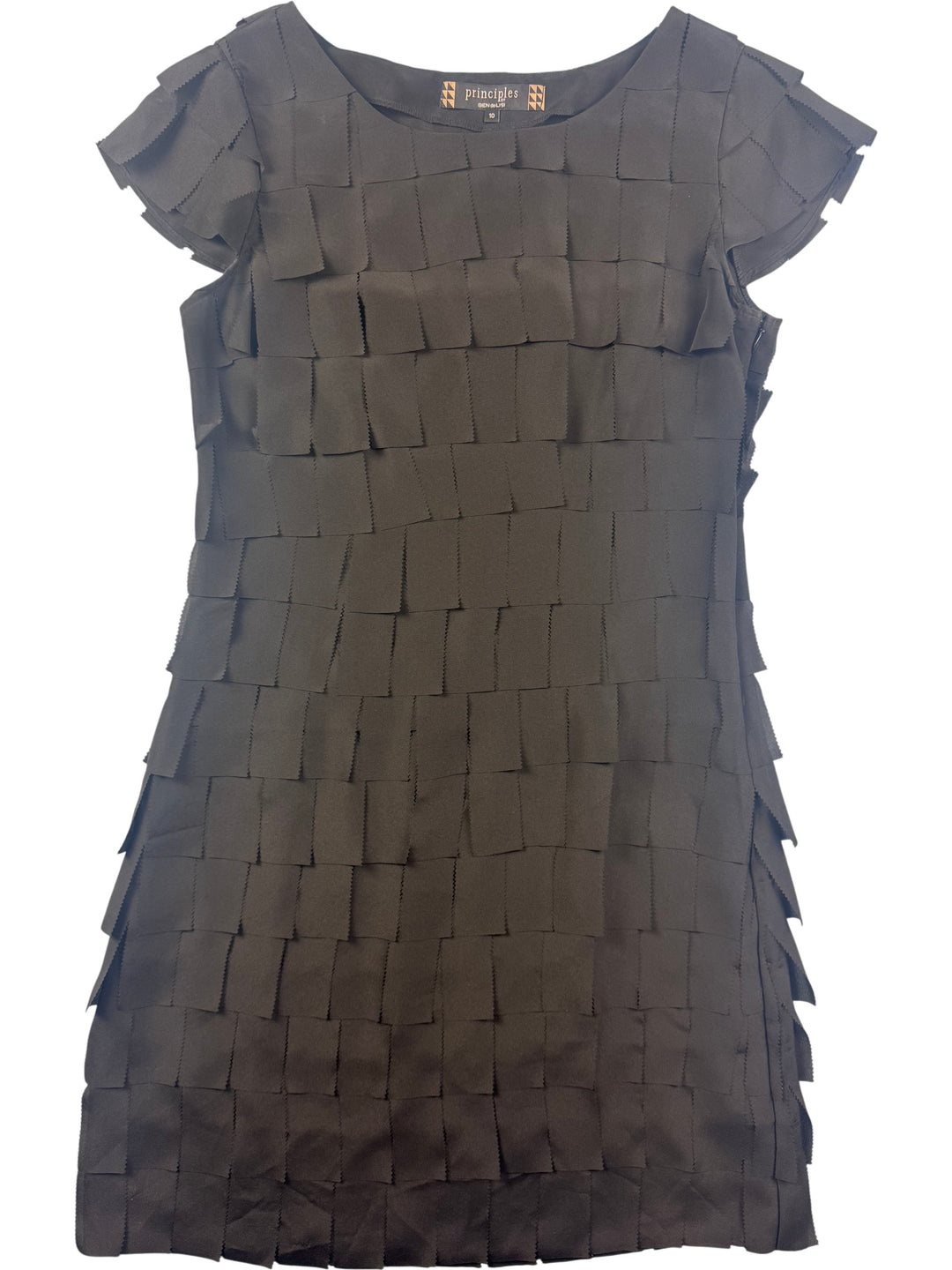 Principles By Ben de Lisi Brown Layered Dress - S - Think Vintage Online Ltd