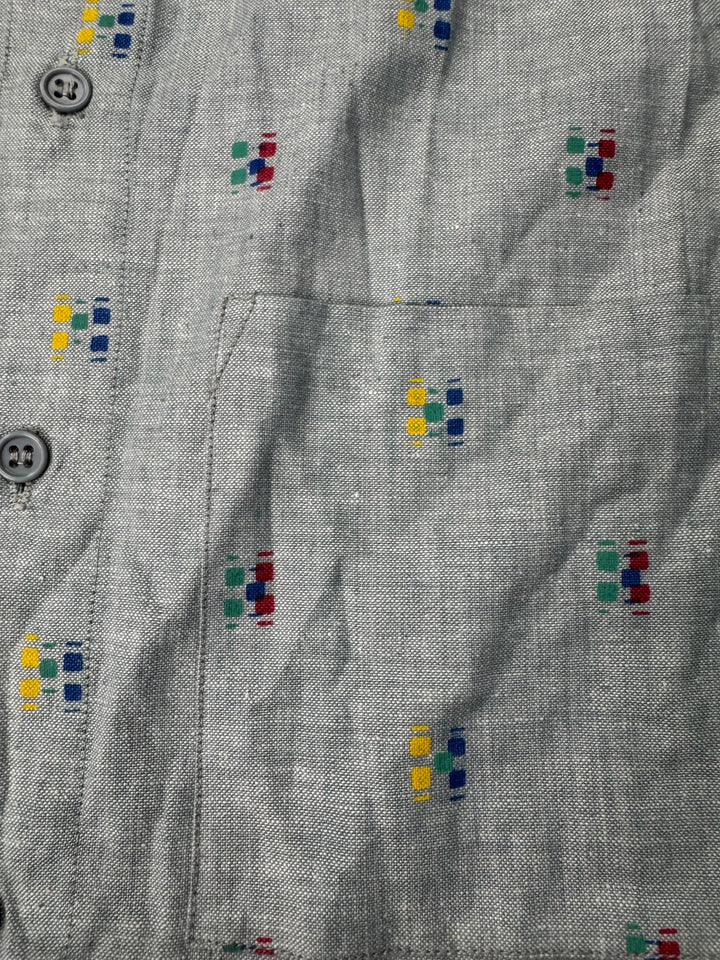 Propeller Short Sleeved Patterned Shirt - M - Think Vintage ltd