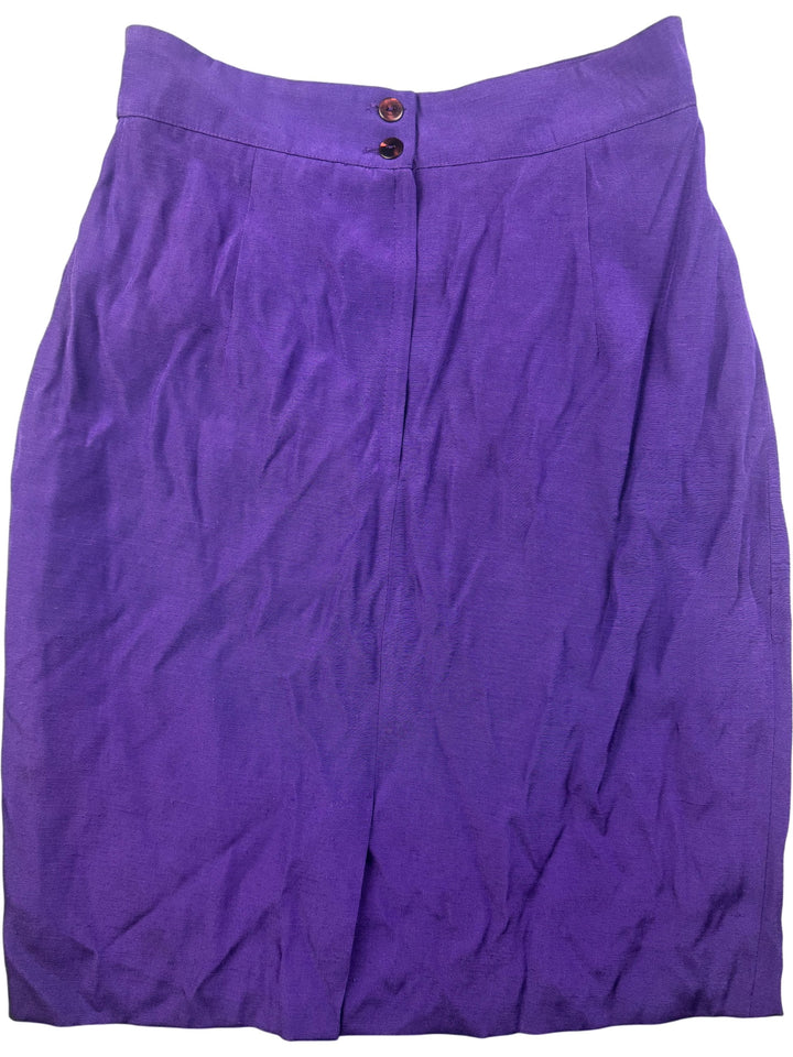 Purple High Waisted Skirt - W30 - Think Vintage Online Ltd
