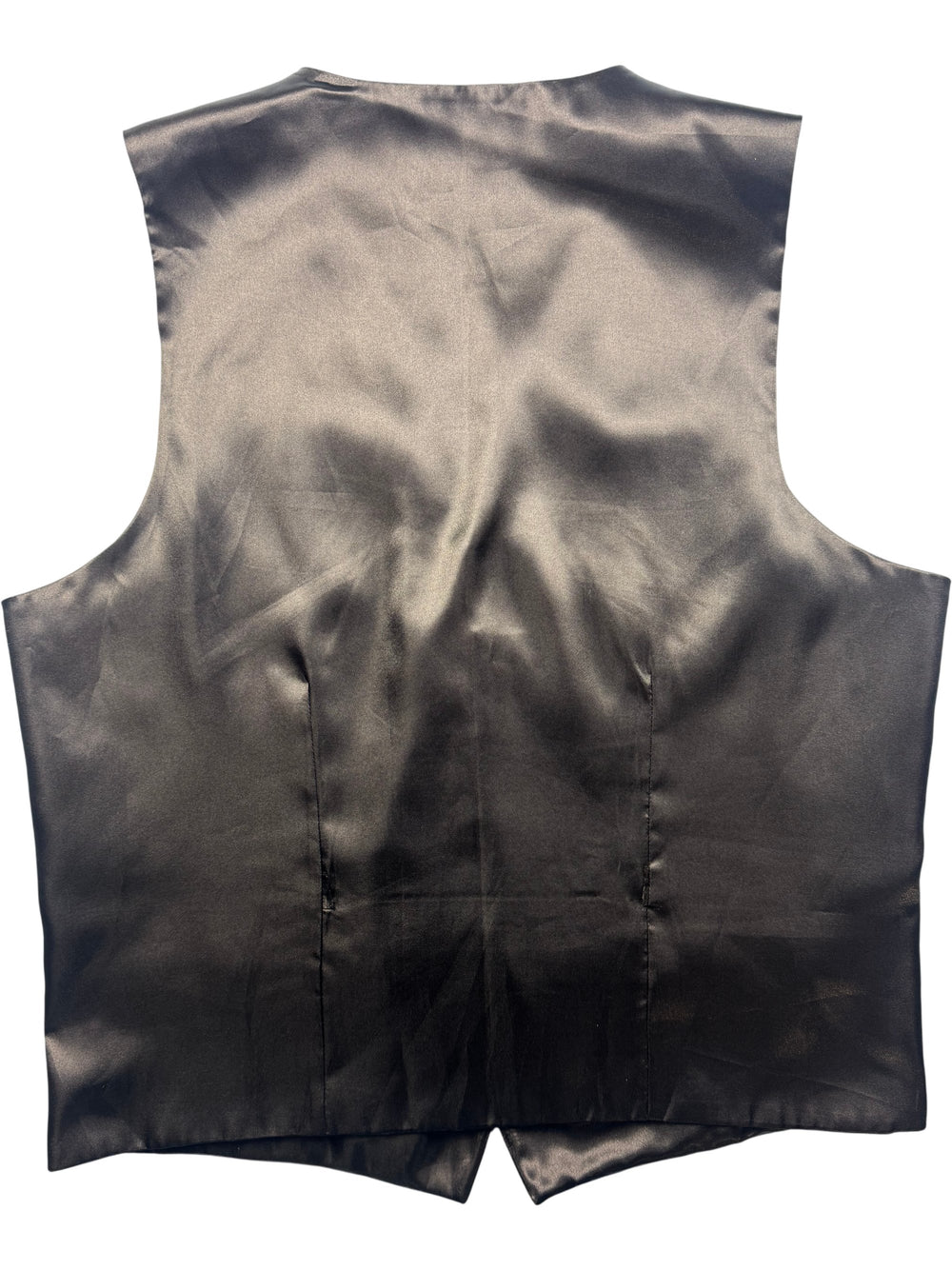 Purple Satin Waistcoat by DQT - L - Think Vintage Online Ltd