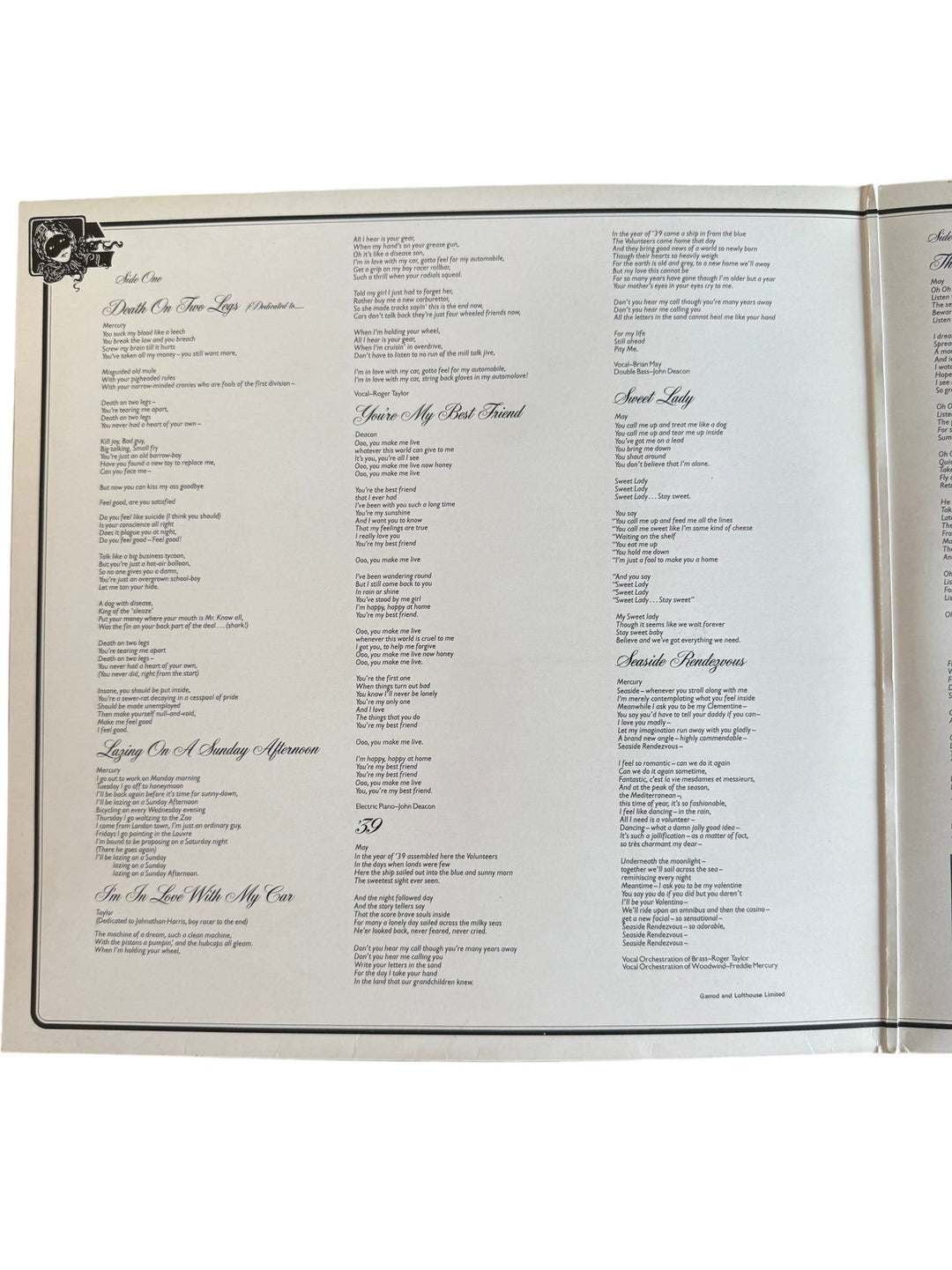 Queen A Night At The Opera Vinyl Record - Good - Think Vintage ltd