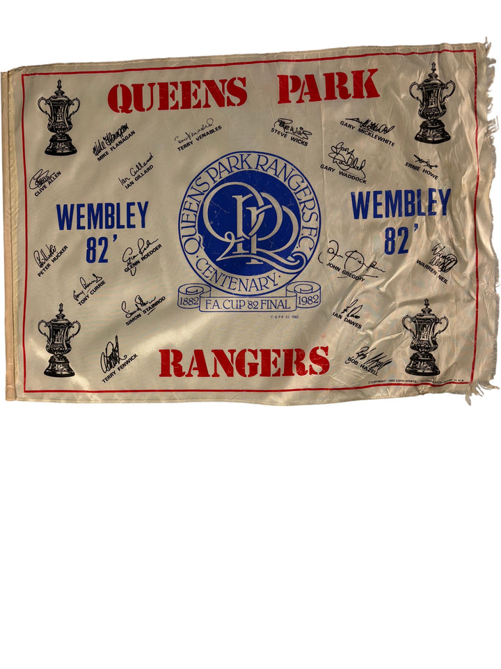 Queens Park Rangers FA Cup Final Flag 1982 - Think Vintage