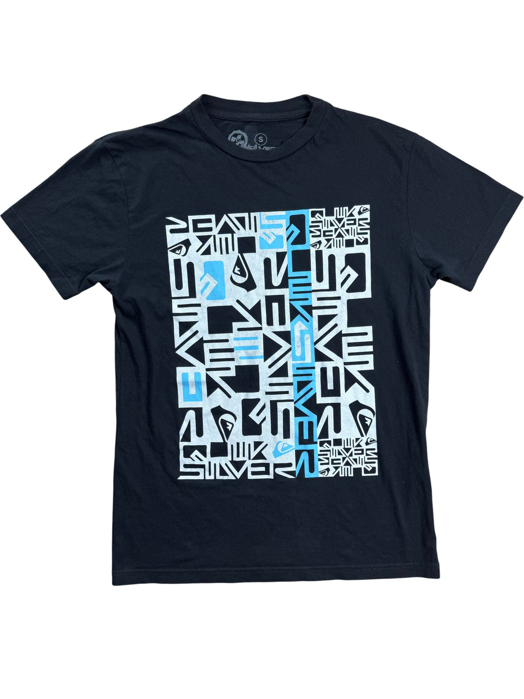 Quiksilver Black Graphic T-Shirt- S - Think Vintage ltd