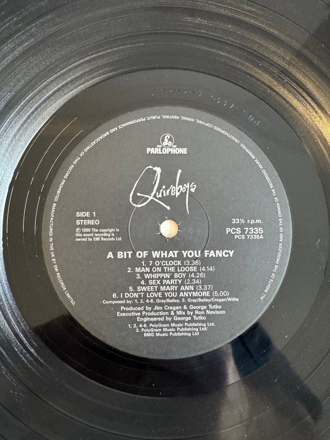 Quireboys A Bit Of What You Fancy Vinyl Record - Fair - Think Vintage ltd