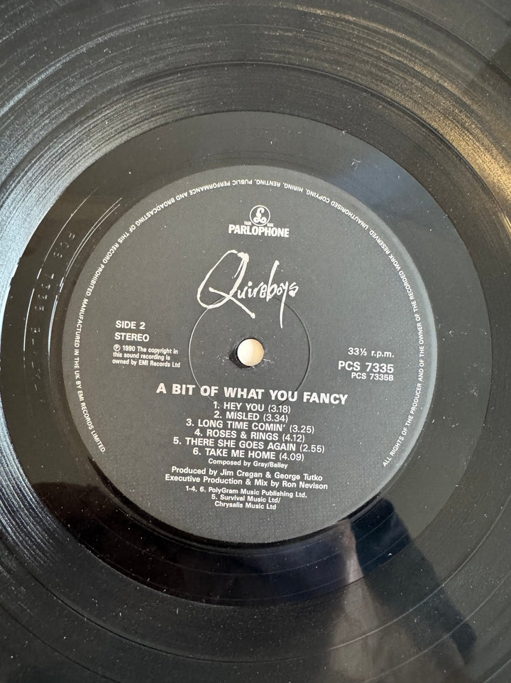 Quireboys A Bit Of What You Fancy Vinyl Record - Fair - Think Vintage ltd