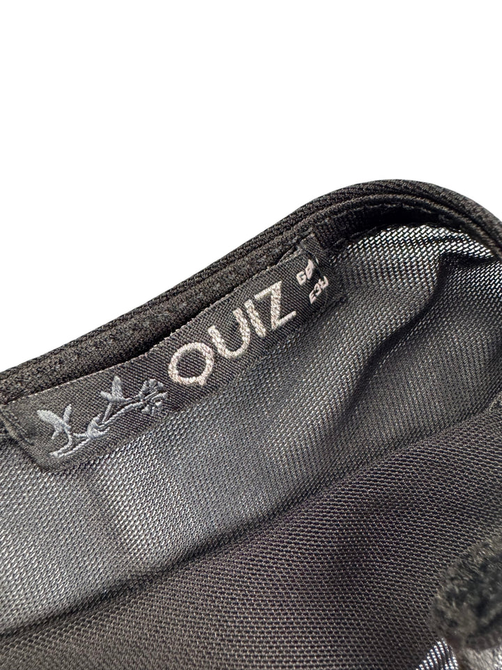 Quiz Metallic Geometric Patterned Dress - S - Think Vintage Online Ltd