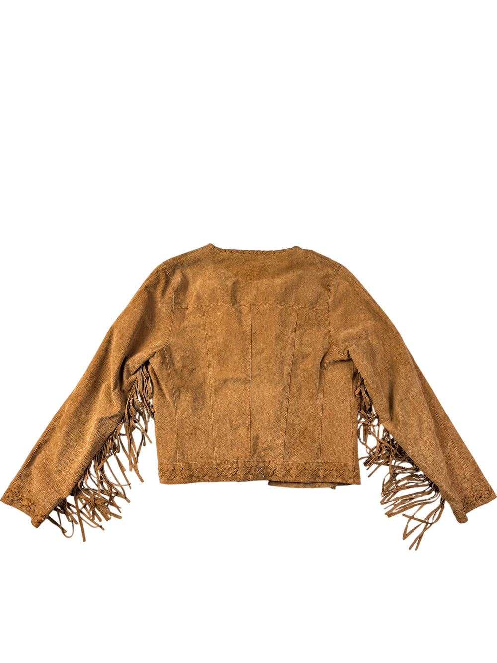 R&B Suede Fringe Jacket - M - Think Vintage
