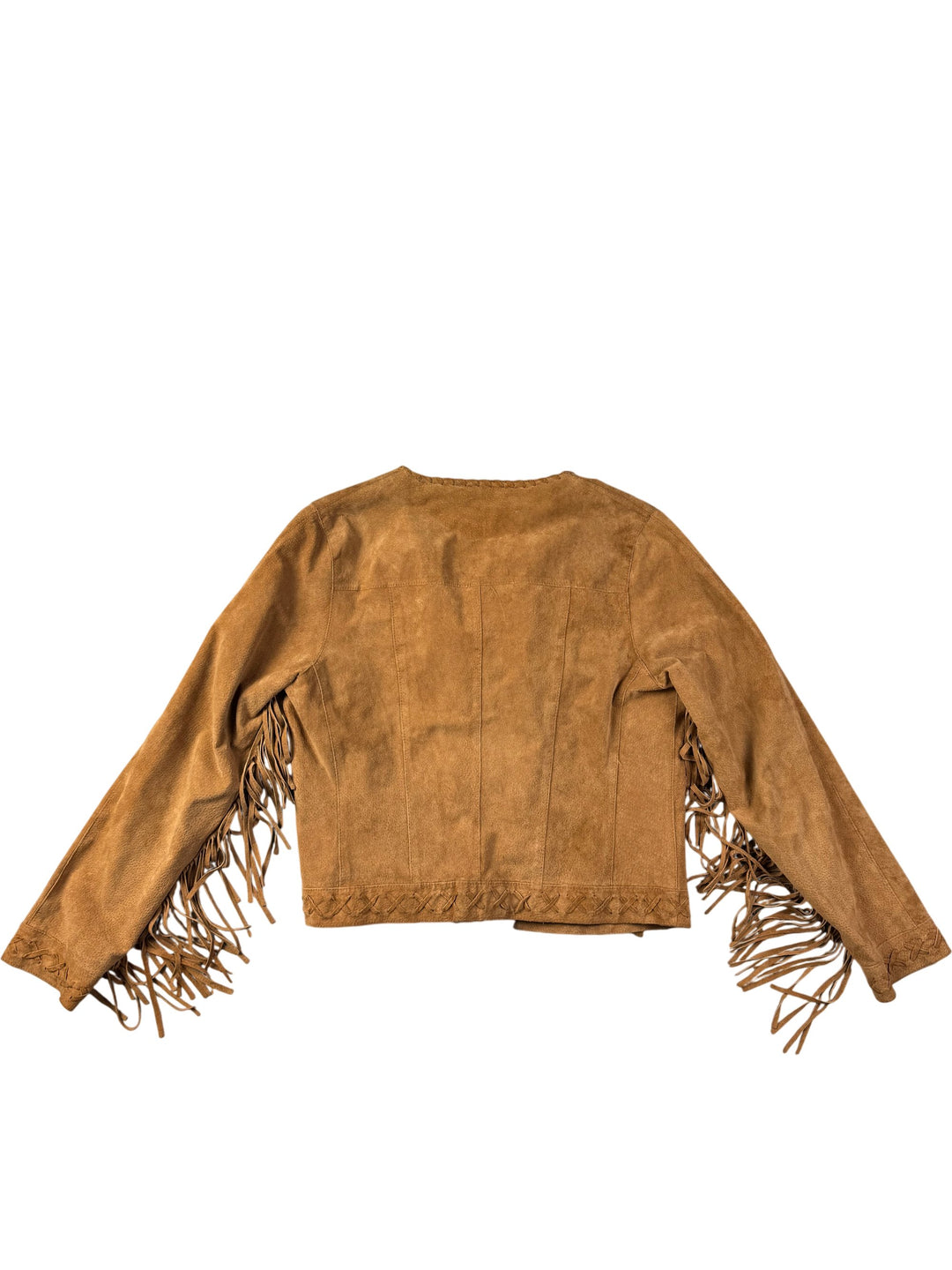 R&B Suede Fringe Jacket - M - Think Vintage