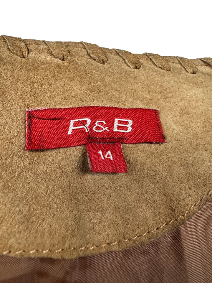 R&B Suede Fringe Jacket - M - Think Vintage