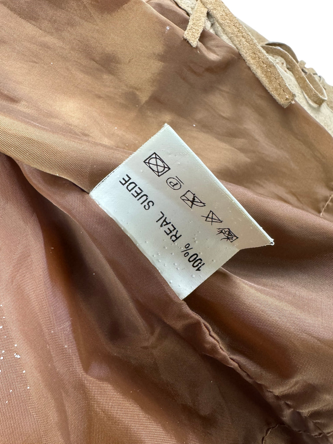 R&B Suede Fringe Jacket - M - Think Vintage