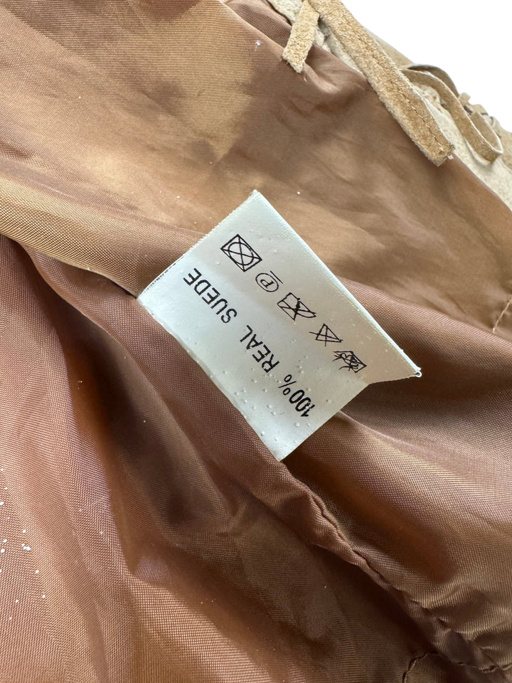 R&B Suede Fringe Jacket - M - Think Vintage