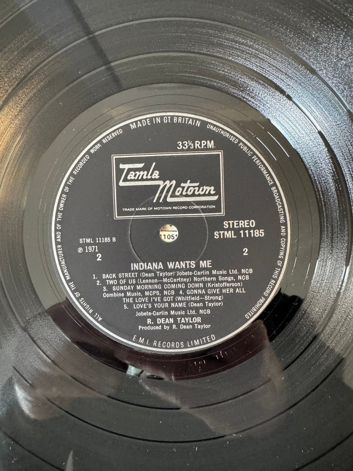 R. Dean Taylor Indiana Wants Me Vinyl - Very Good - Think Vintage ltd
