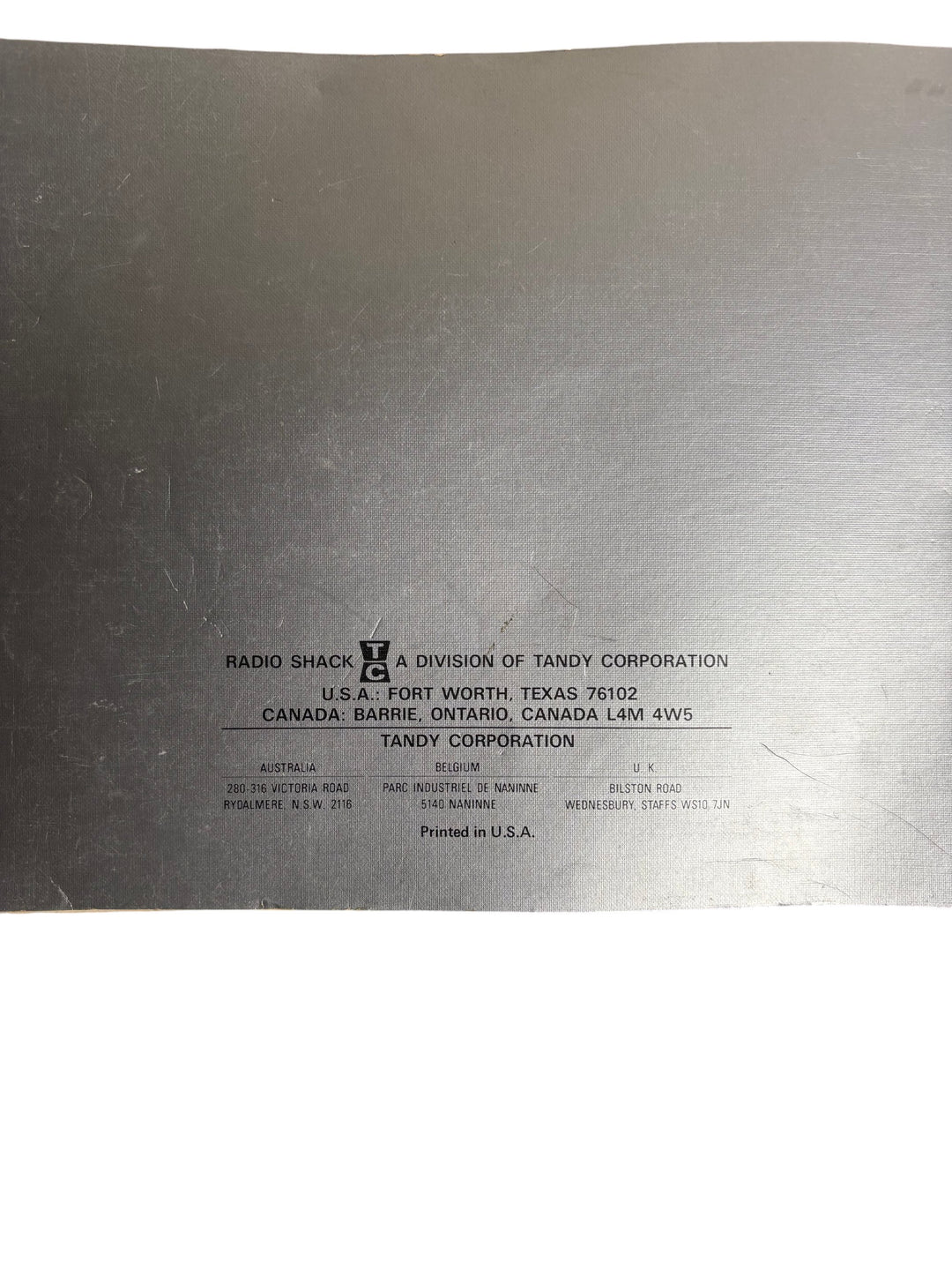 Radio Shack TRS-80 User's Manual Level 1 - Think Vintage