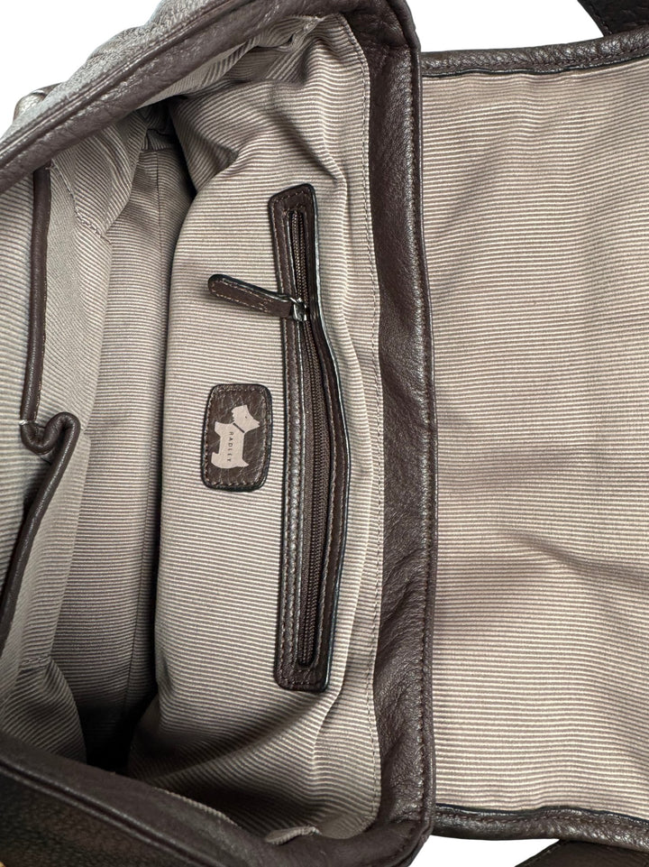 Radley Brown Leather Shoulder Bag - Think Vintage ltd