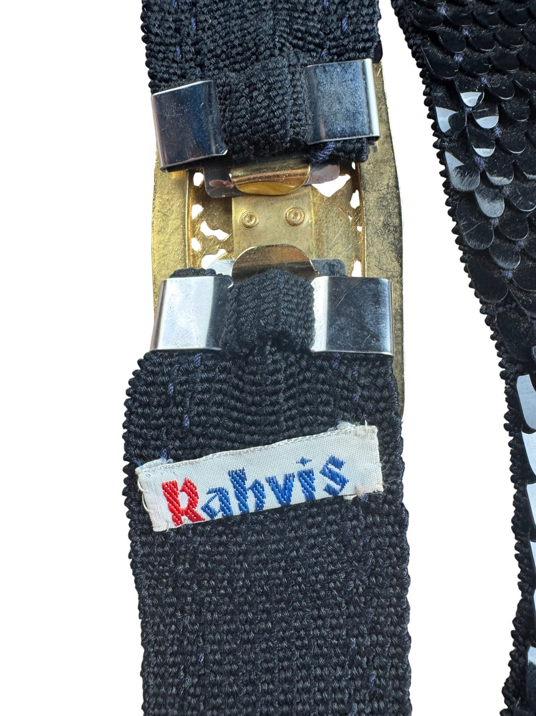 Rahvis Black Sequin Watch with Gold Detailing - XXL - Think Vintage ltd