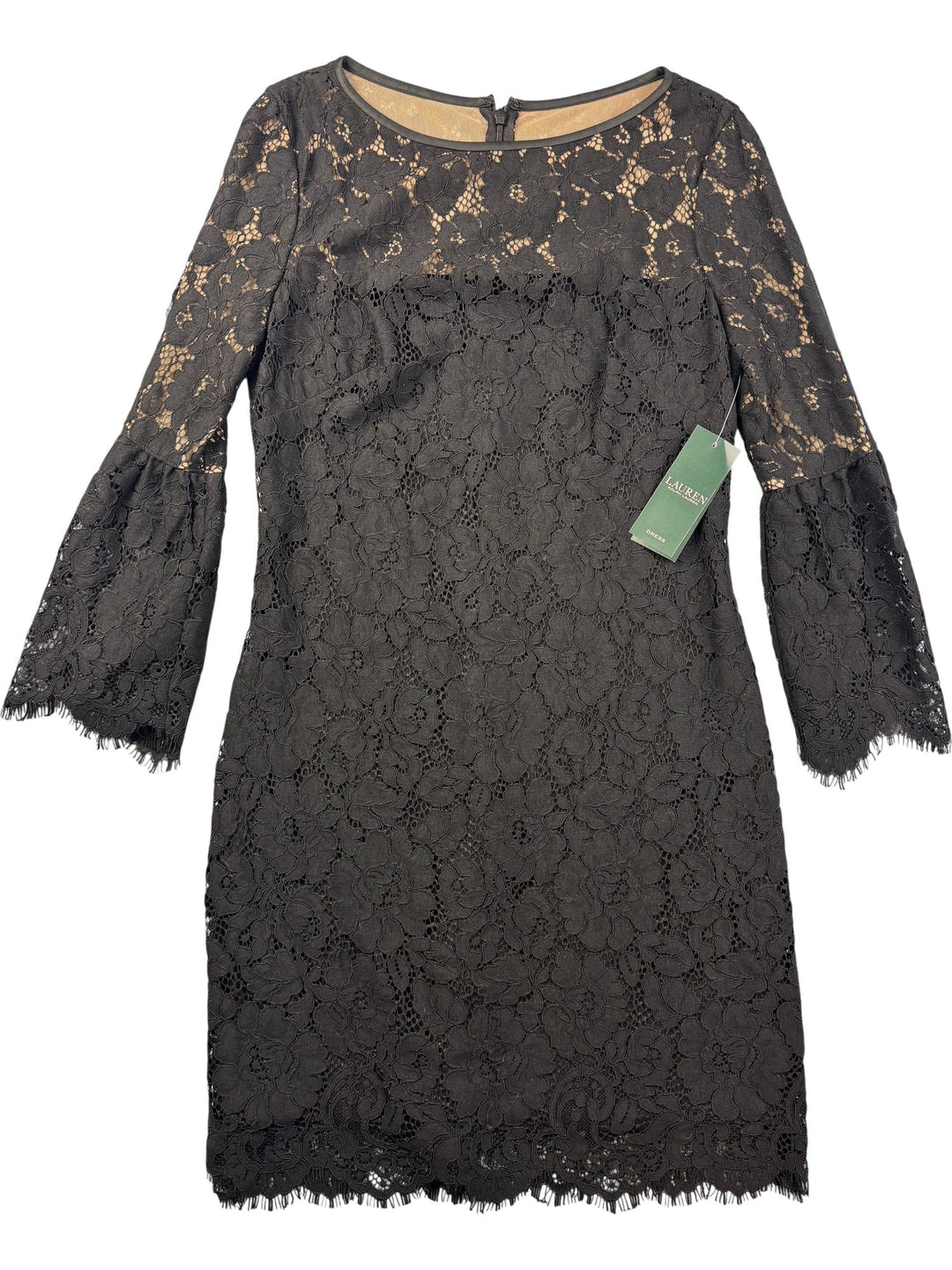 Ralph Lauren Black Lace Dress - S - Think Vintage ltd