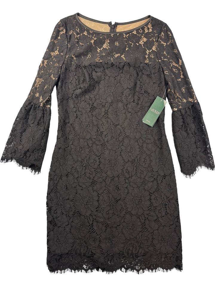 Ralph Lauren Black Lace Dress - S - Think Vintage ltd