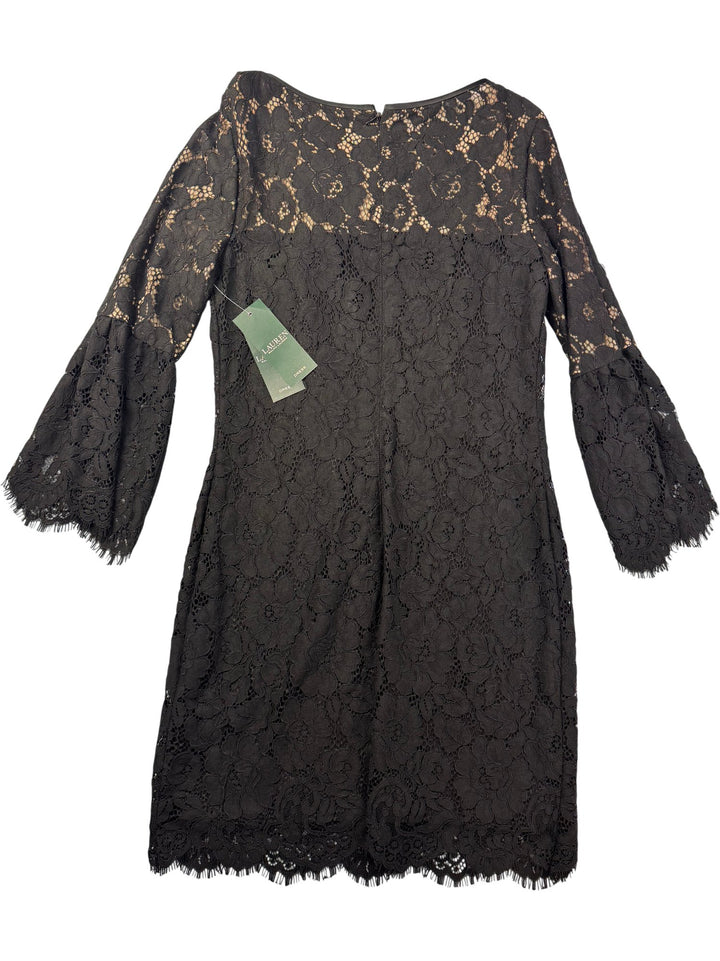 Ralph Lauren Black Lace Dress - S - Think Vintage ltd