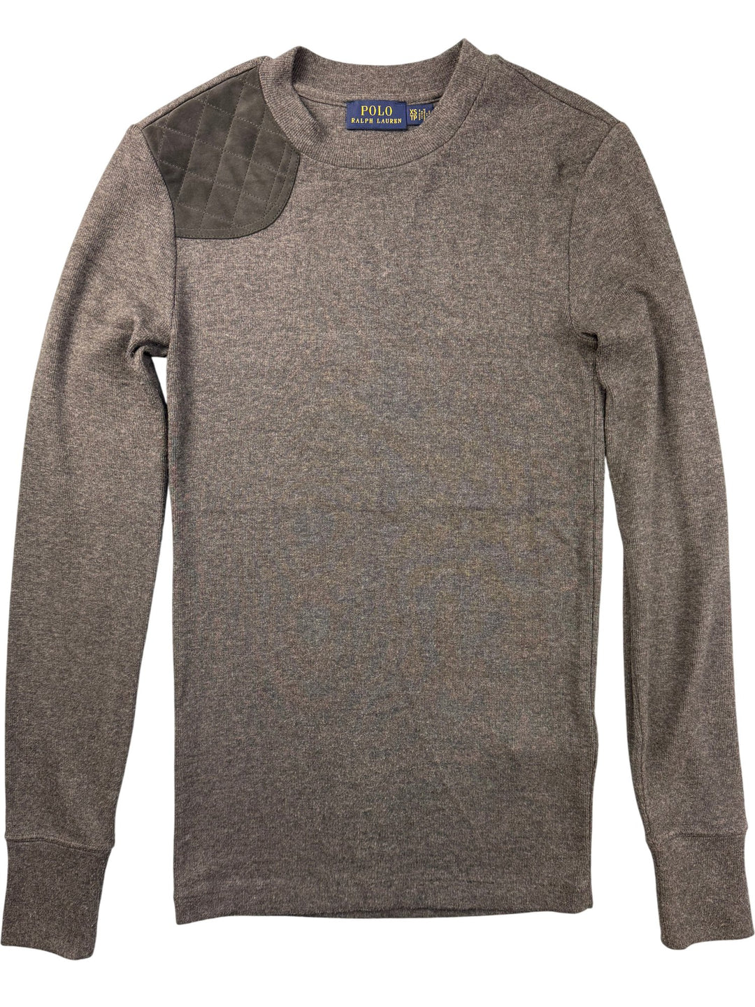 Ralph Lauren Brown Long-Sleeve Knit Top - S - Think Vintage ltd