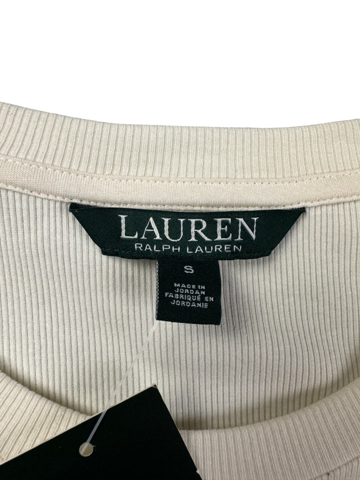 Ralph Lauren Long Sleeve Cream Top - Think Vintage ltd