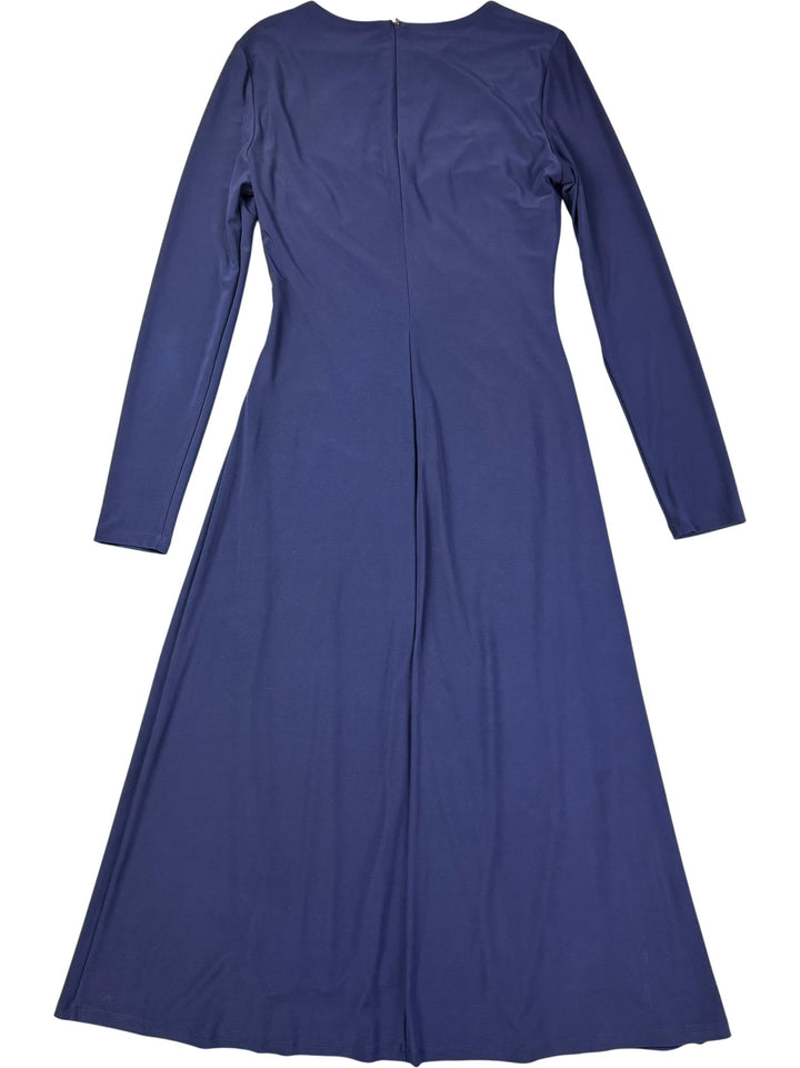 Ralph Lauren Navy Dress With Gold Buttons - M - Think Vintage ltd