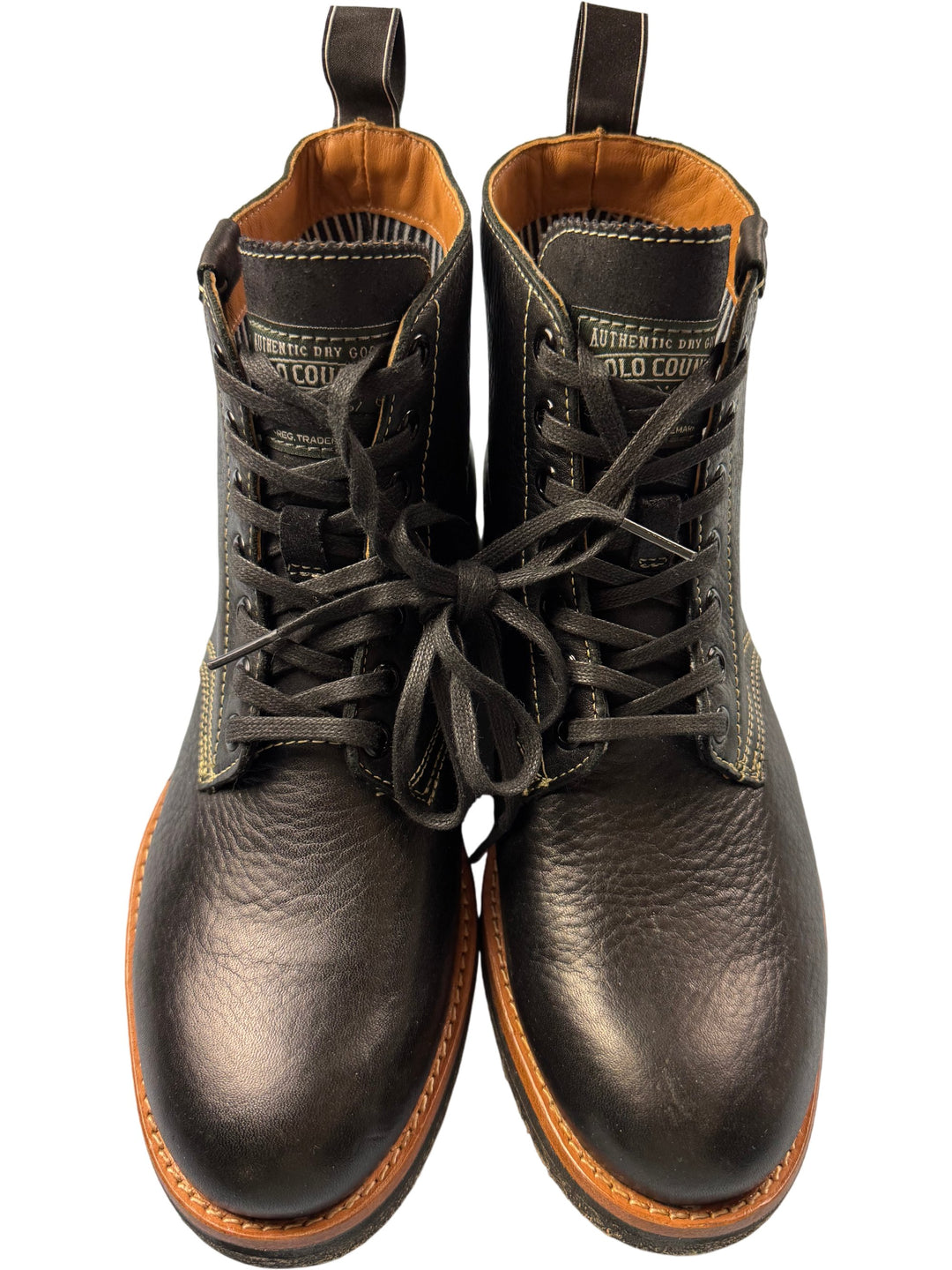 Ralph Lauren Polo Leather Lace-Up Boots - SIZE 6 - Think Vintage