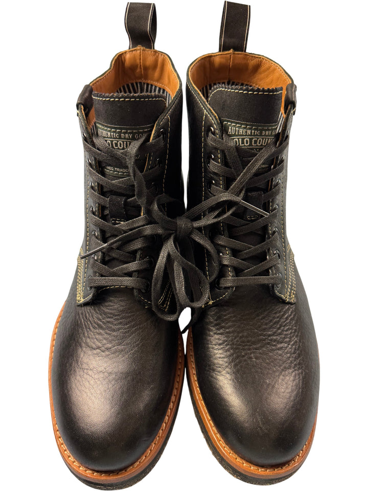 Ralph Lauren Polo Leather Lace-Up Boots - SIZE 6 - Think Vintage