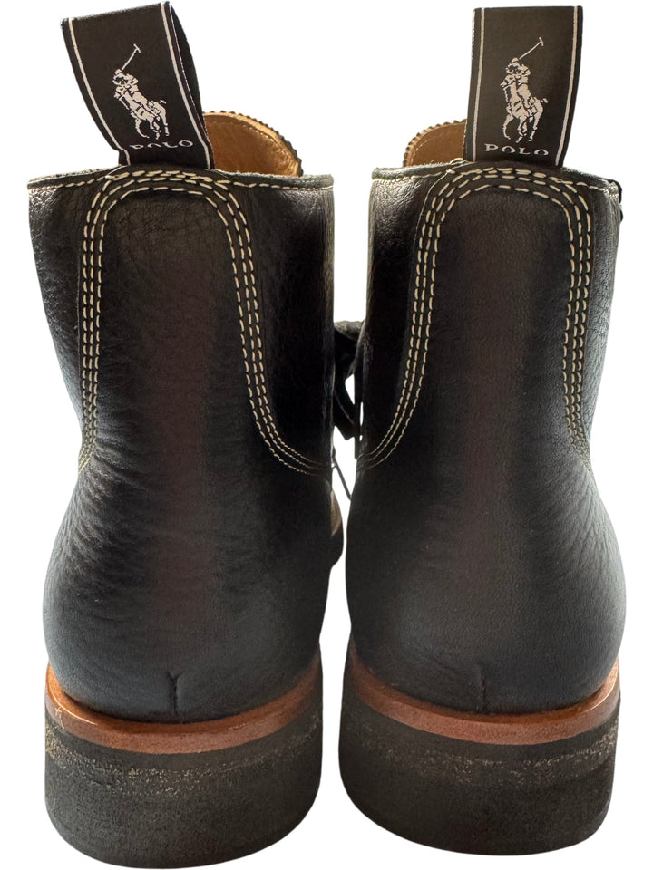 Ralph Lauren Polo Leather Lace-Up Boots - SIZE 6 - Think Vintage